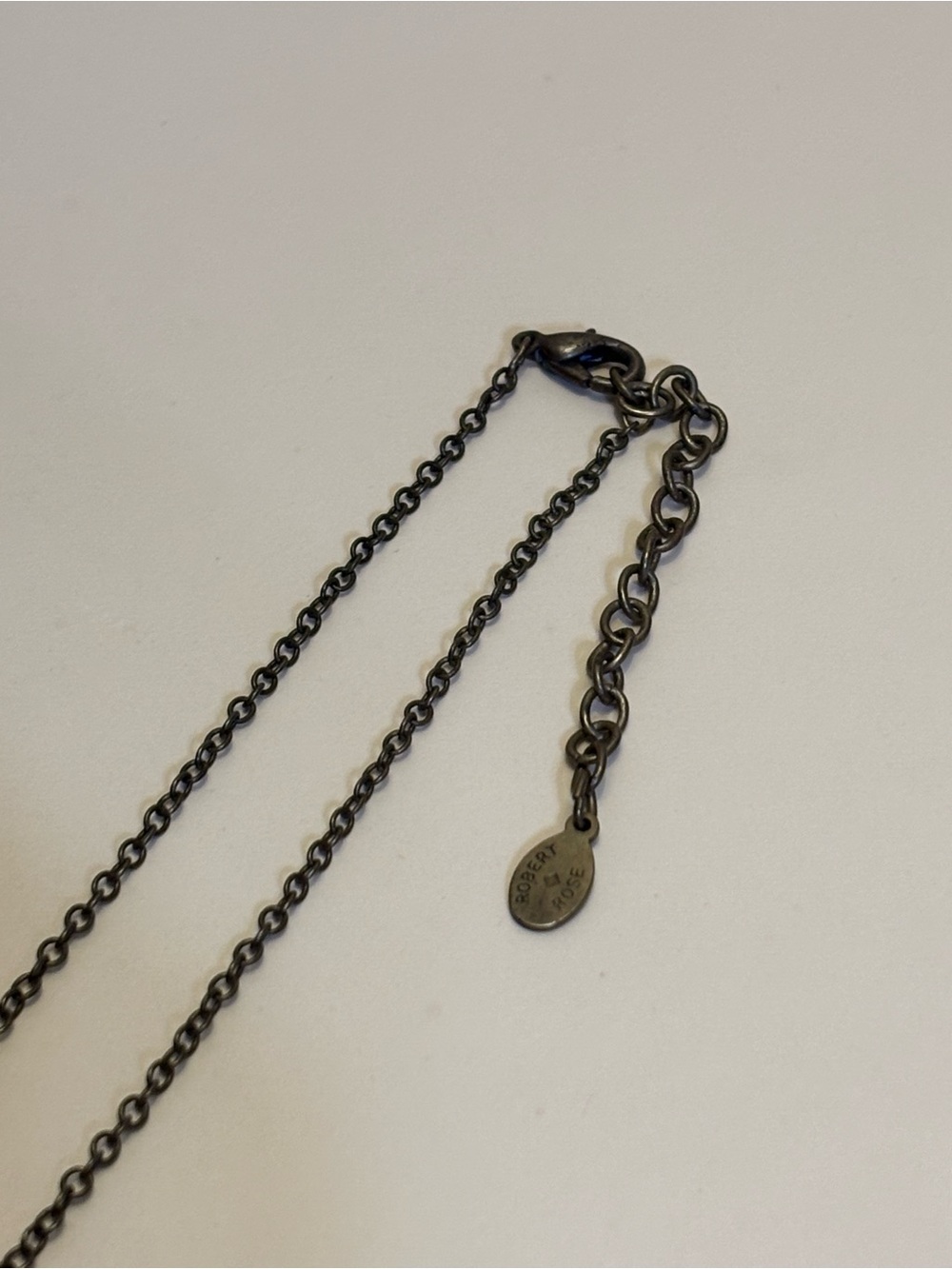 Robert Rose Brass Necklace with Ruby Red Crystal Accents 14”+2” - Picture 6 of 10